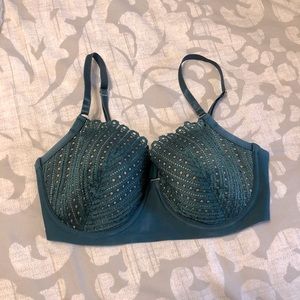 LIKE NEW Emerald Eyelet Lace Bra
